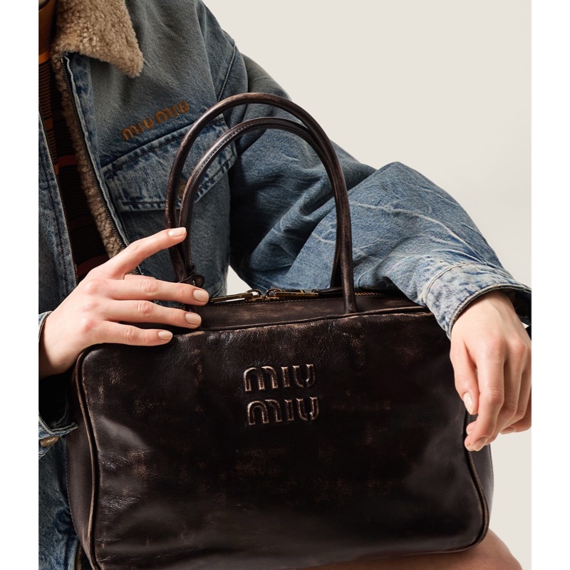 Miu Miu 女士 拉鍊手提包均碼碼34cm*10cm*23cm-5