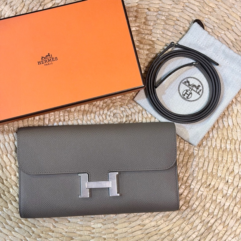 全新愛馬仕 Hermes Constance To Go 錫器灰銀扣 2026年1月購入 K刻-0