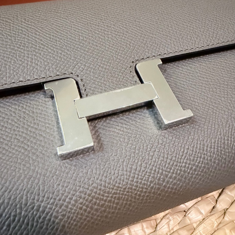 全新愛馬仕 Hermes Constance To Go 錫器灰銀扣 2026年1月購入 K刻-2