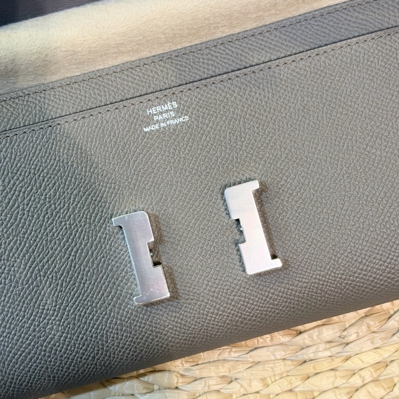 全新愛馬仕 Hermes Constance To Go 錫器灰銀扣 2026年1月購入 K刻-3