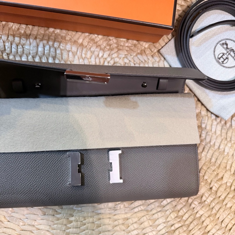全新愛馬仕 Hermes Constance To Go 錫器灰銀扣 2026年1月購入 K刻-7