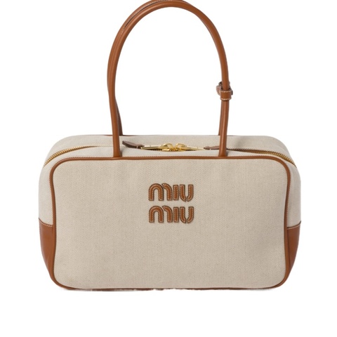 Miu Miu 女士 徽標圖案手提包均碼碼34cm*10cm*20cm
