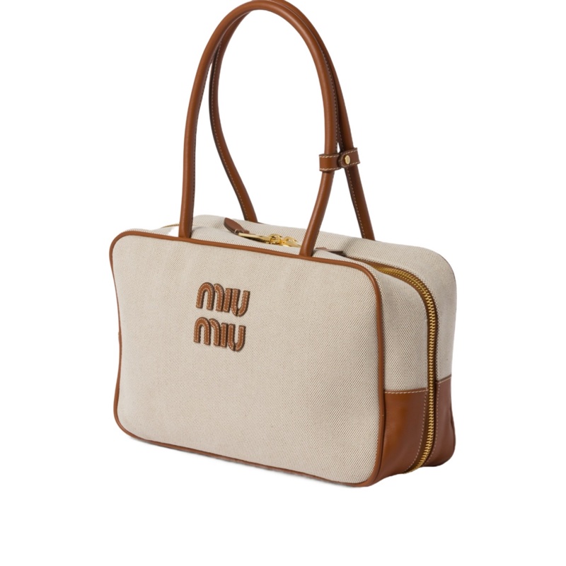 Miu Miu 女士 徽標圖案手提包均碼碼34cm*10cm*20cm-3