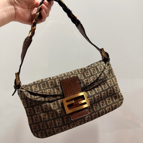 Fendi 限量款 編織 法棍包 腋下包 hobo包
