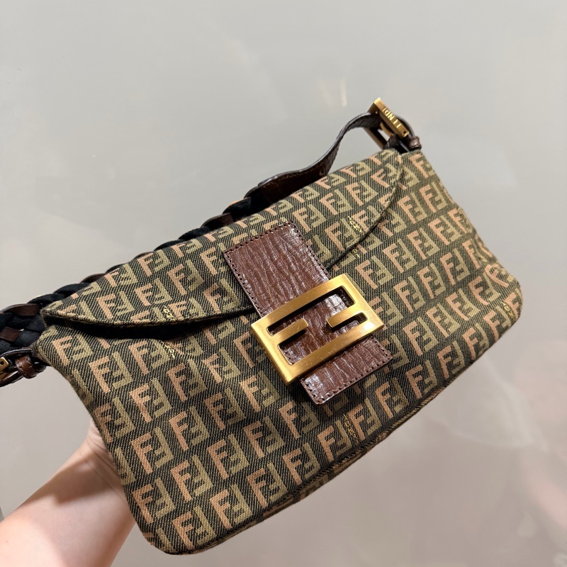 Fendi 限量款 編織 法棍包 腋下包 hobo包-1