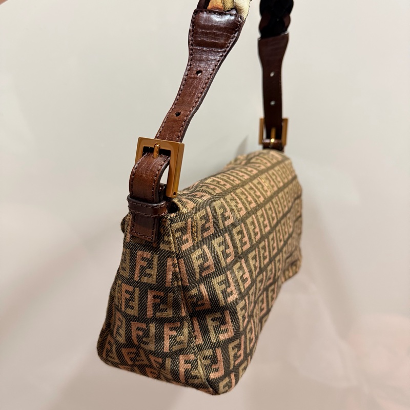 Fendi 限量款 編織 法棍包 腋下包 hobo包-5