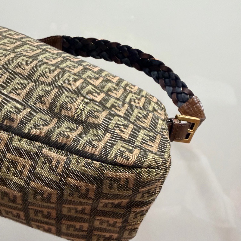 Fendi 限量款 編織 法棍包 腋下包 hobo包-13