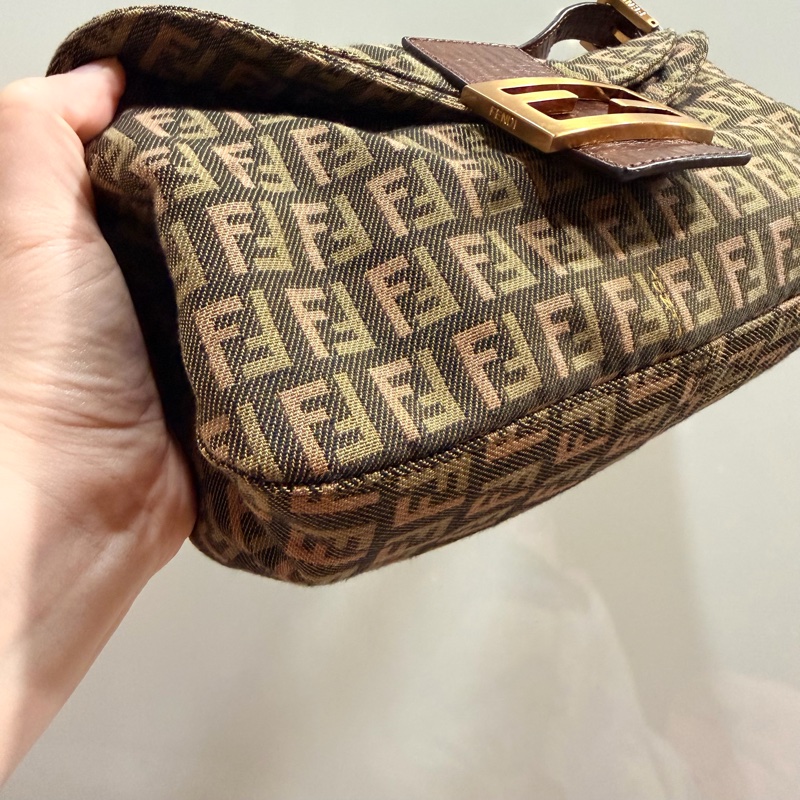 Fendi 限量款 編織 法棍包 腋下包 hobo包-14