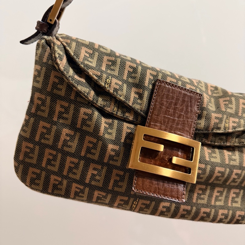 Fendi 限量款 編織 法棍包 腋下包 hobo包-30