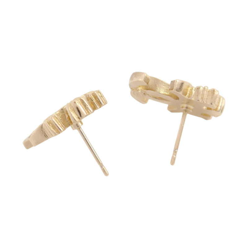 CHANEL 金屬/水鑽Earrings金扣耳環-3