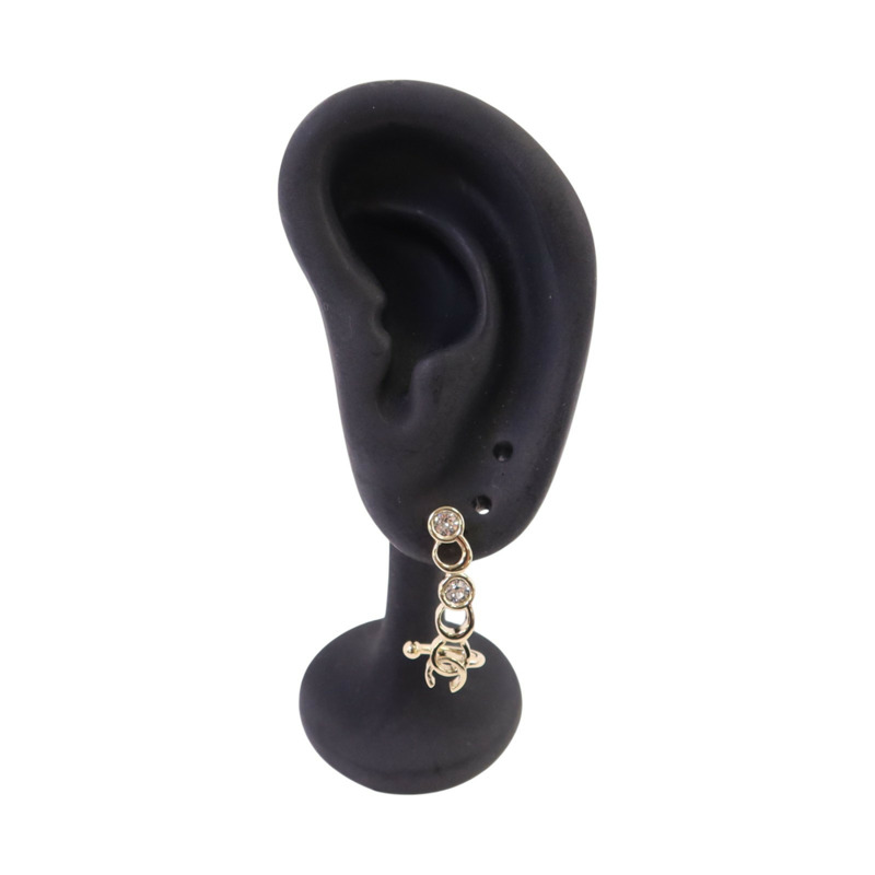 CHANEL 金屬/水鑽Coco Chanel Earrings金扣耳環-8