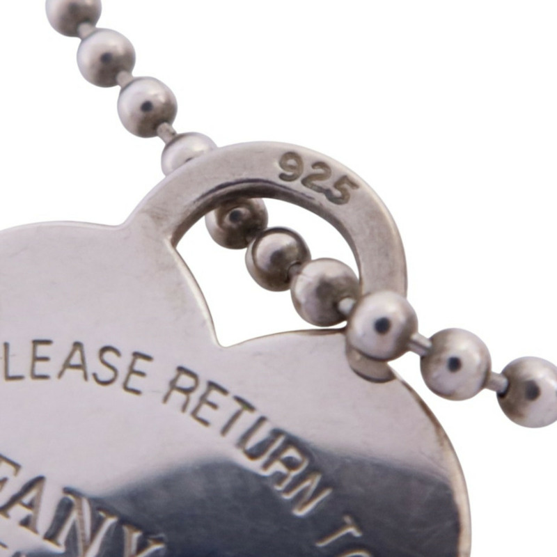 TIFFANY＆CO 925純銀Heart Long Necklcae銀扣項鏈-6