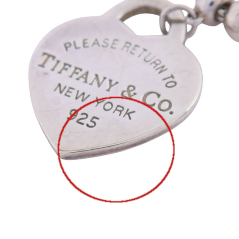 TIFFANY＆CO 925純銀Heart Necklcae銀扣項鏈-8