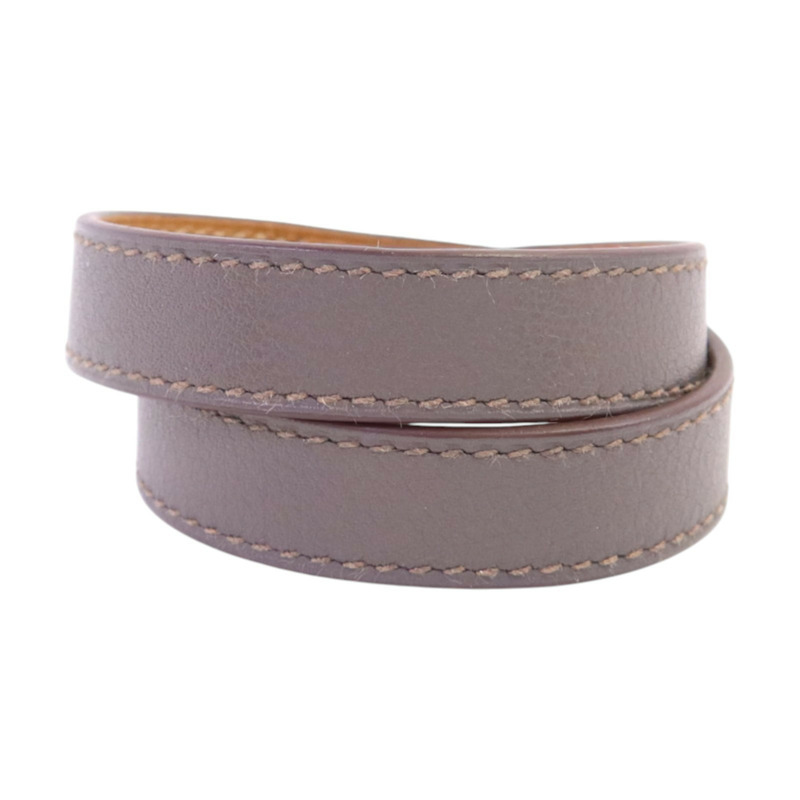 HERMES Swift皮革Kelly Double Tour Bracelet金扣手鏈-2