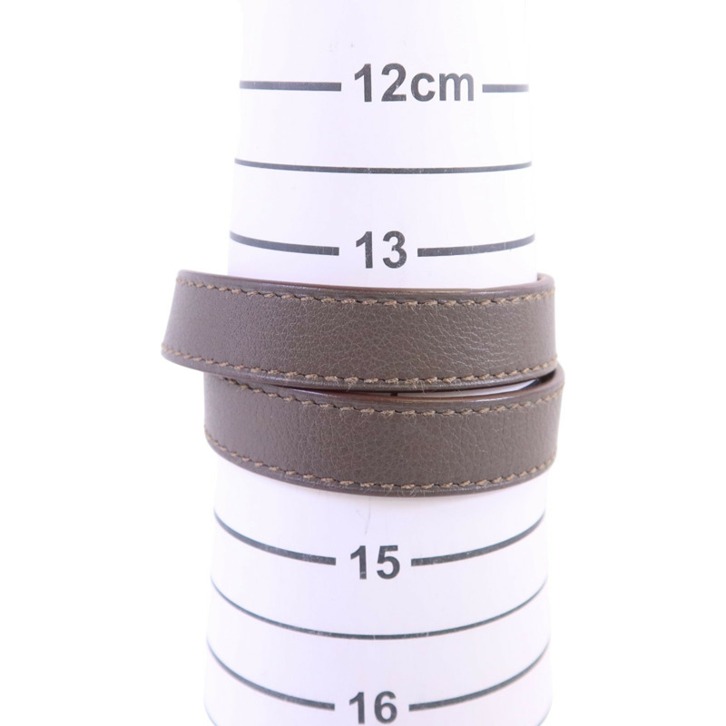 HERMES Swift皮革Kelly Double Tour Bracelet金扣手鏈-8