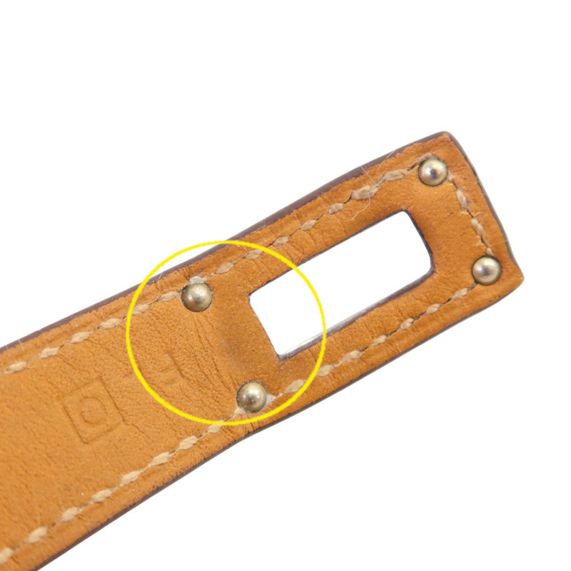 HERMES Swift皮革Kelly Double Tour Bracelet金扣手鏈-12