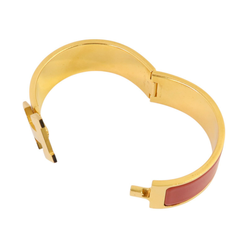 HERMES 金屬/琺瑯Clic-Clac H Bracelet金扣手鏈-4