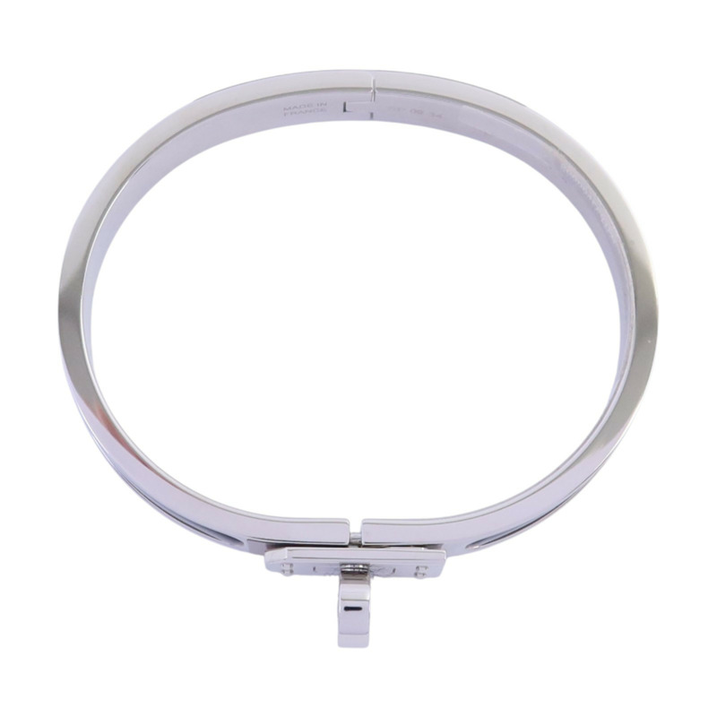 HERMES 金屬/琺瑯Mini Clic Kelly Bracelet銀扣手鏈-3