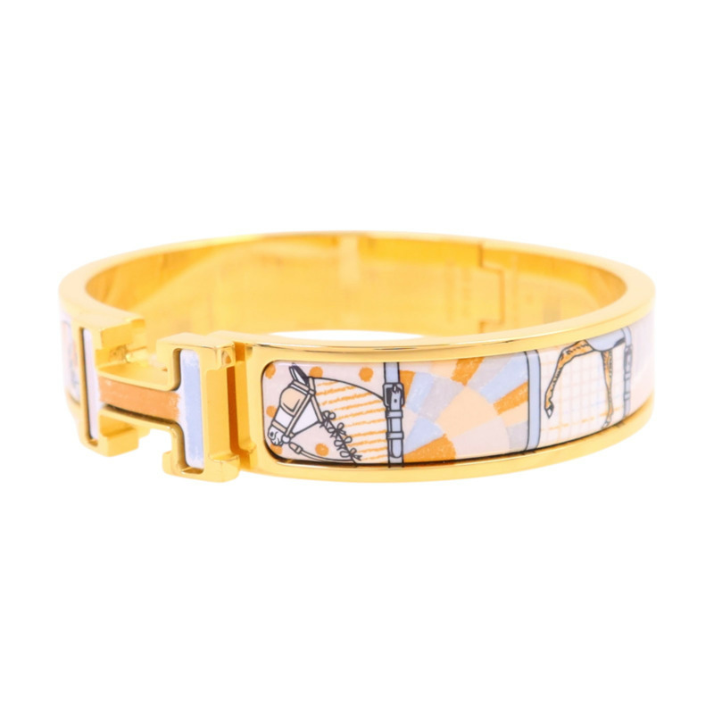 HERMES 金屬/琺瑯Armreif Clic H Bracelet金扣手鏈-1