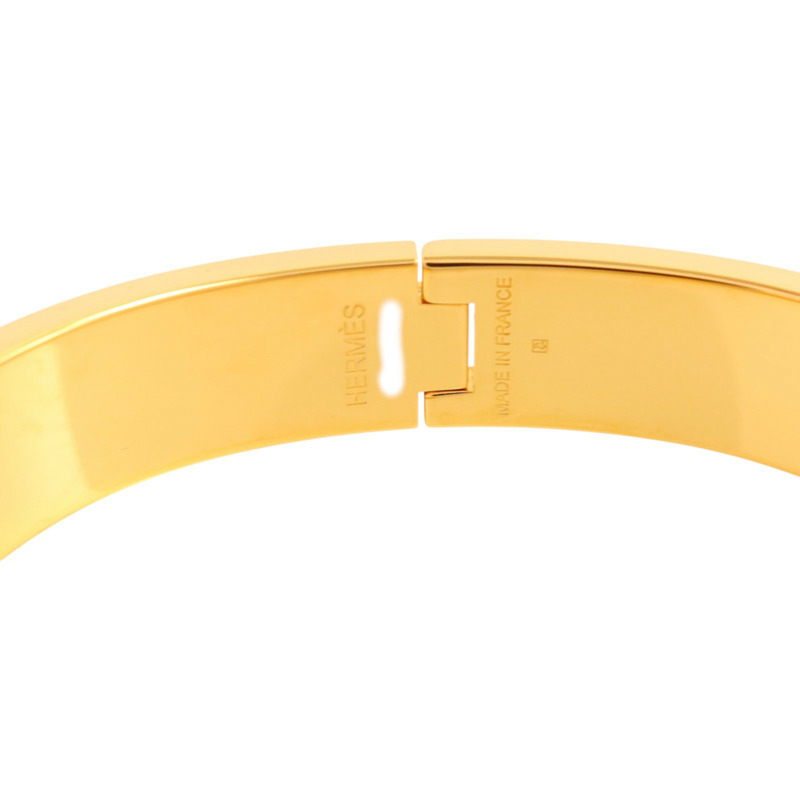 HERMES 金屬/琺瑯Armreif Clic H Bracelet金扣手鏈-7