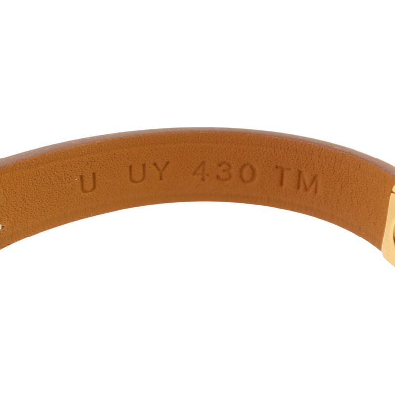 HERMES Swift皮革Mini Rivale Bracelet金扣手鏈-6