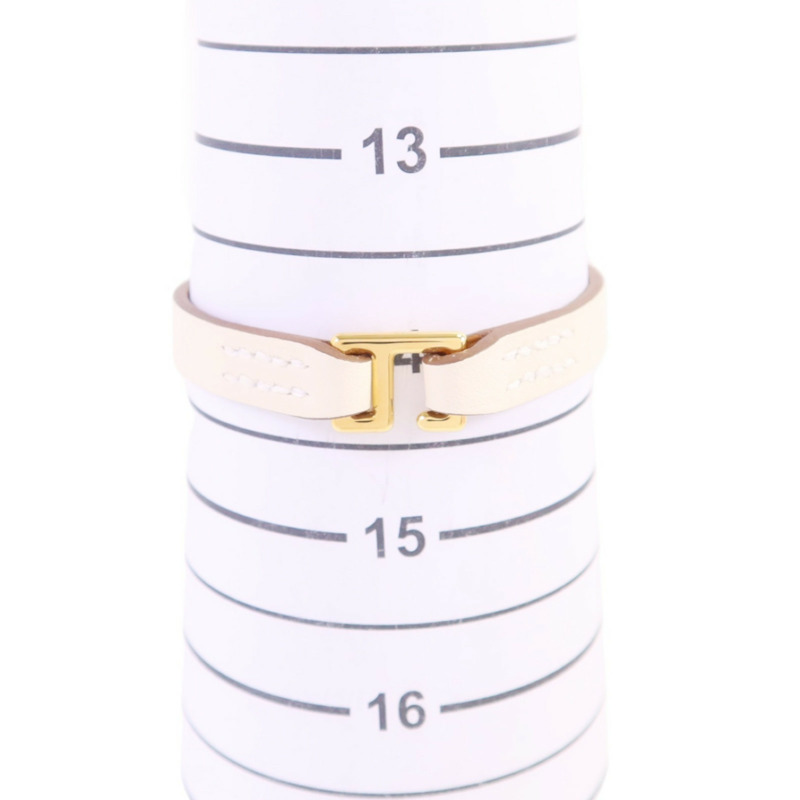 HERMES Swift皮革Mini Rivale Bracelet金扣手鏈-11