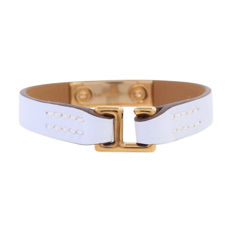 HERMES Swift皮革Mini Rivale Bracelet金扣手鏈-2
