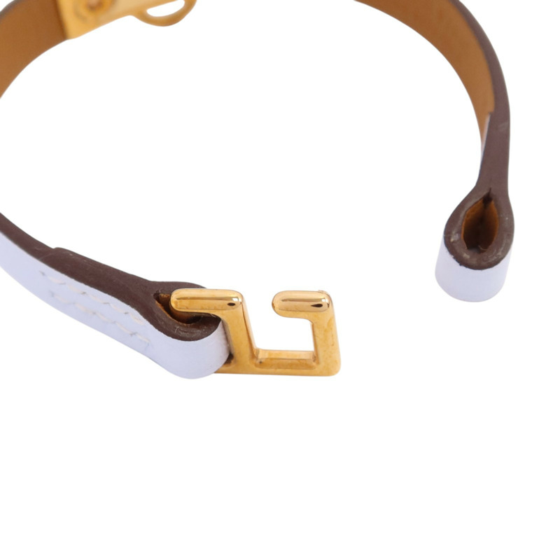 HERMES Swift皮革Mini Rivale Bracelet金扣手鏈-6
