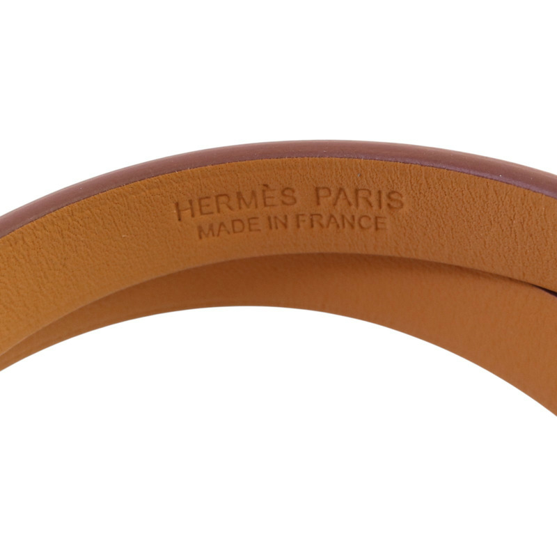 HERMES Swift皮革Mini Kelly Double Tour Bracelet金扣手鏈-5