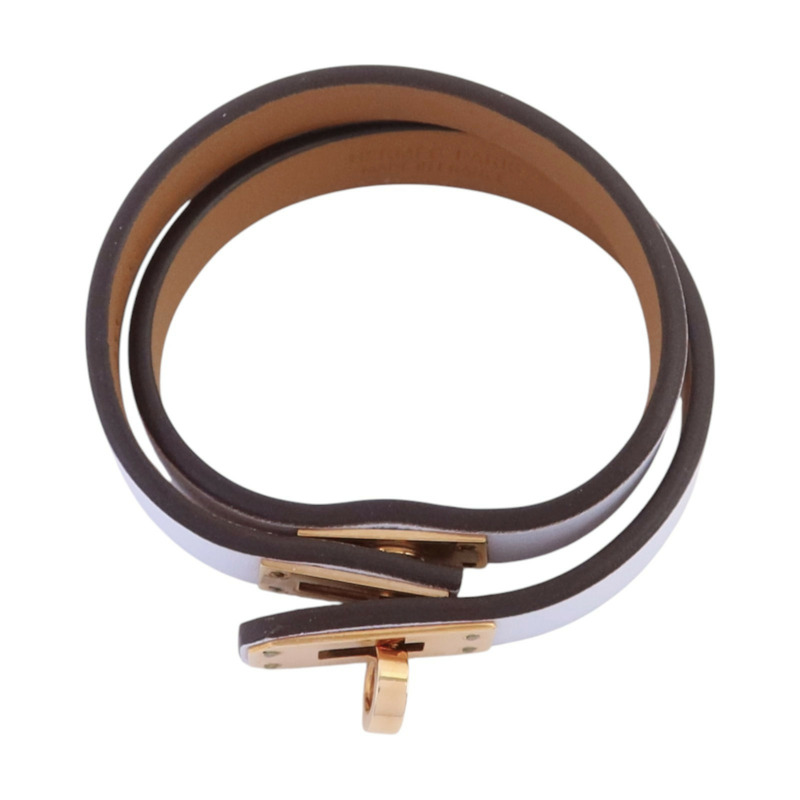 HERMES Swift皮革Double Tour Bracelet金扣手鏈-3