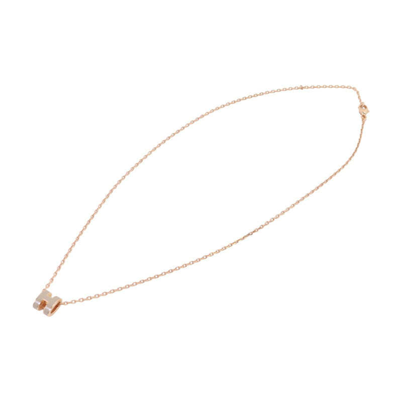 HERMES 金屬/琺瑯Mini Pop H Necklace金扣項鏈-2