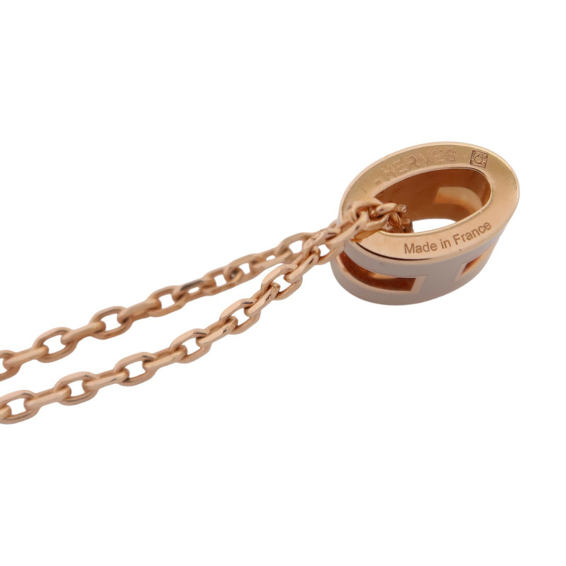 HERMES 金屬/琺瑯Mini Pop H Necklace金扣項鏈-6