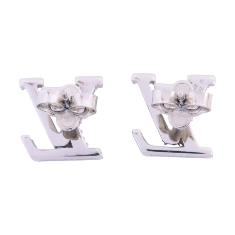 LOUIS VUITTON 金屬/璀璨水晶Iconic Earrings銀扣耳環-1