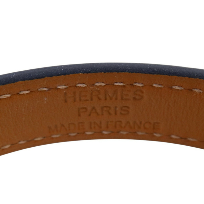 HERMES Swift皮革Kelly Double Tour Bracelet金扣手鏈-6
