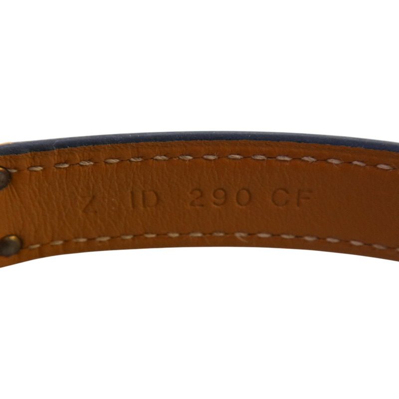 HERMES Swift皮革Kelly Double Tour Bracelet金扣手鏈-7