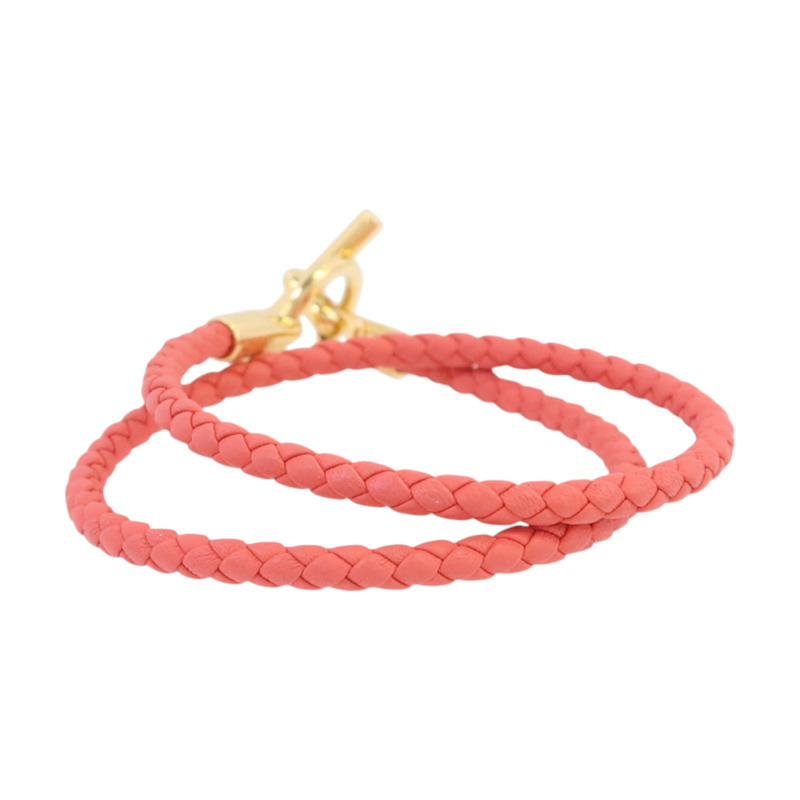 HERMES Swift皮革Glenan Double Tour Bracelet金扣手鏈-2