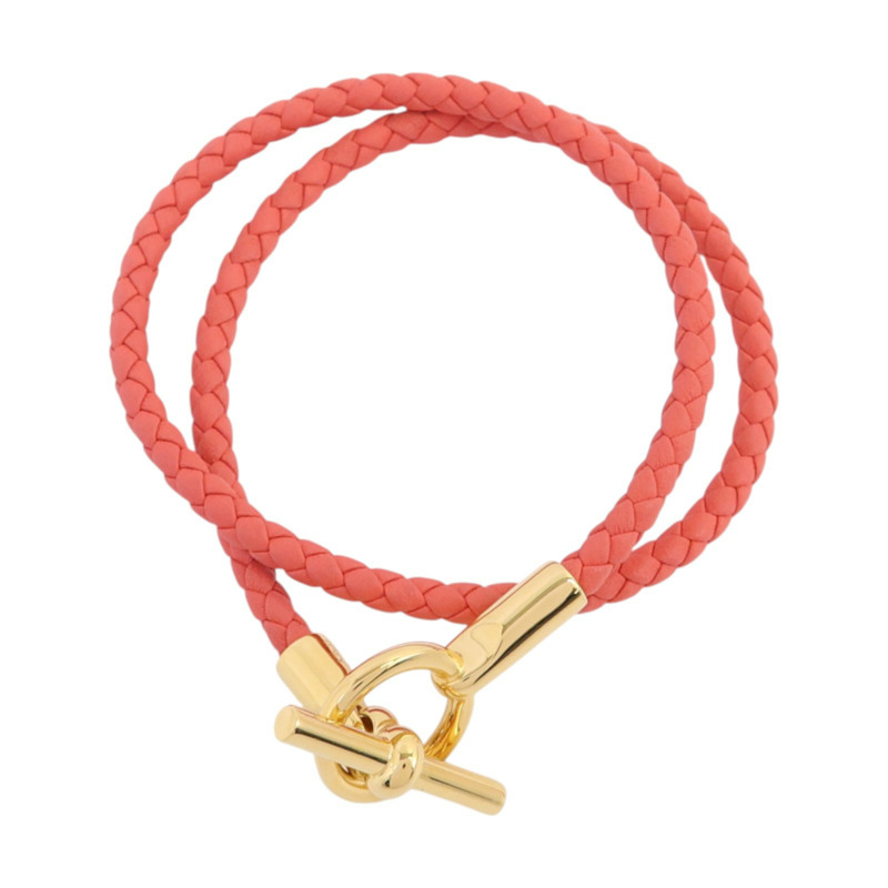 HERMES Swift皮革Glenan Double Tour Bracelet金扣手鏈-3