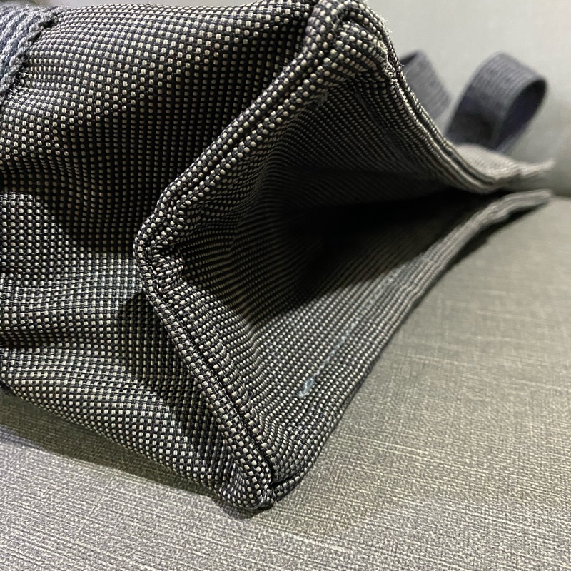 HERMES灰色帆布後背包-5