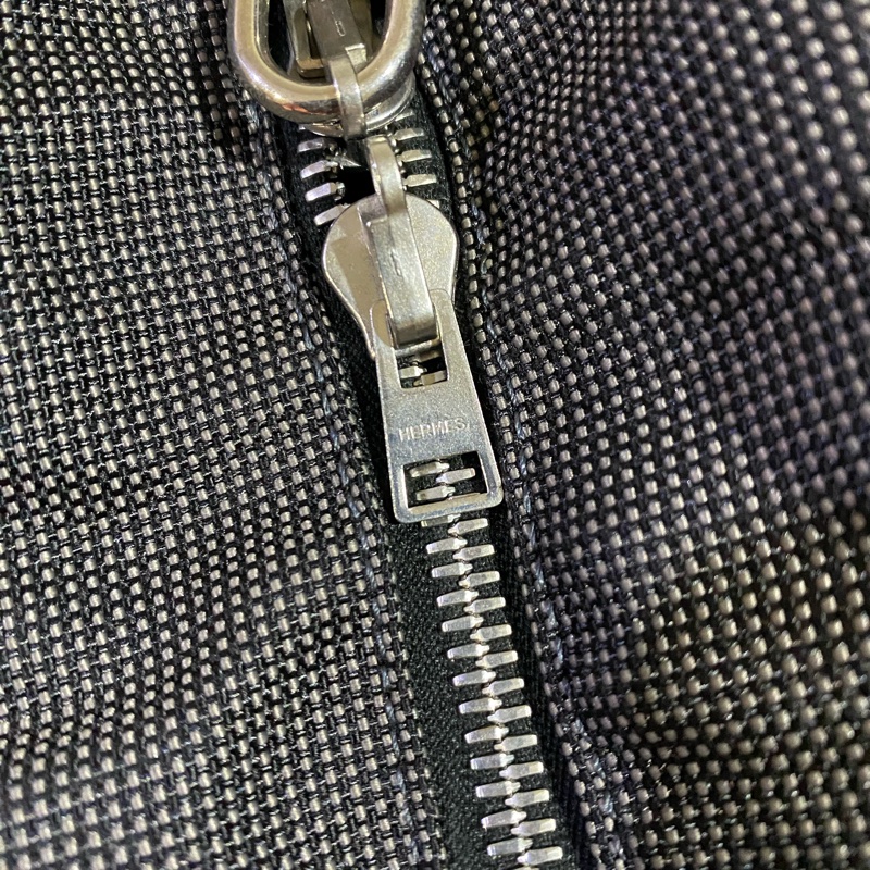 HERMES灰色帆布後背包-8