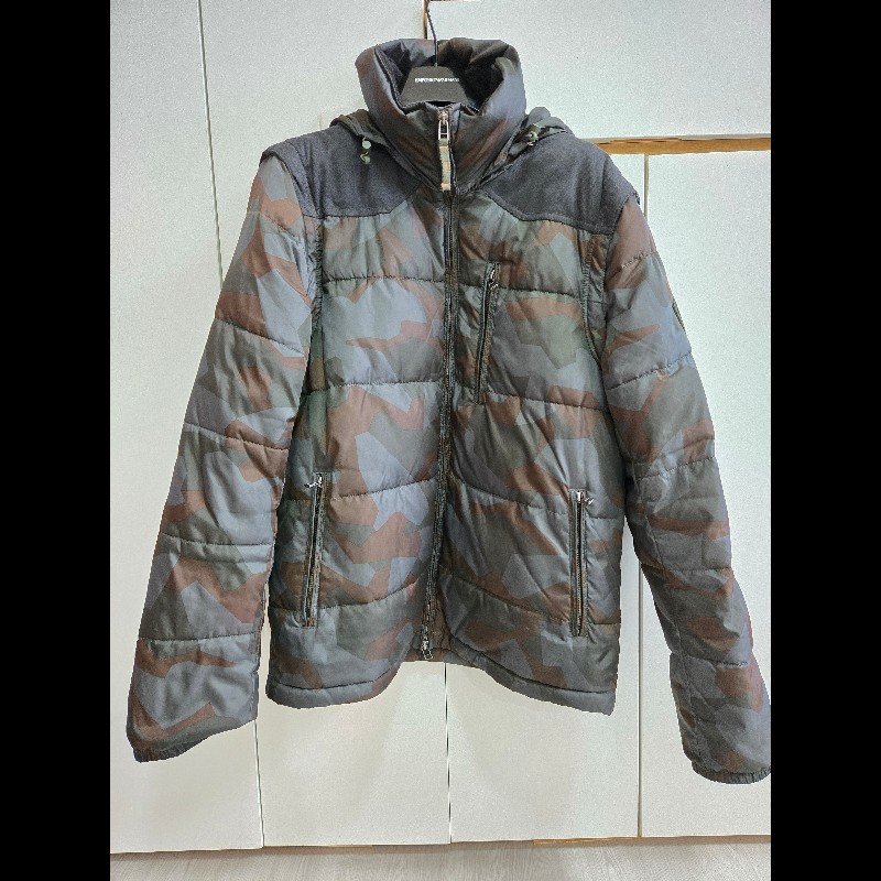 Armani Exchange 冬季外套GEO CAMO PUFFER JACKET男款羽絨外套-5