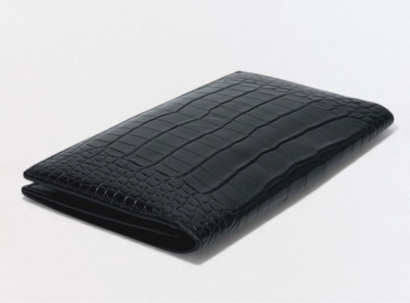 「JL精品代購」極新 Hermes 愛馬仕方塊鱷 黑長夾-1