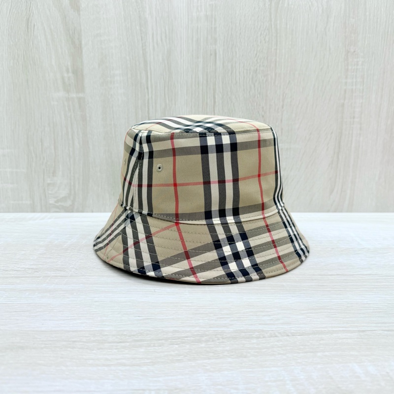 BURBERRY卡其格紋漁夫帽-0