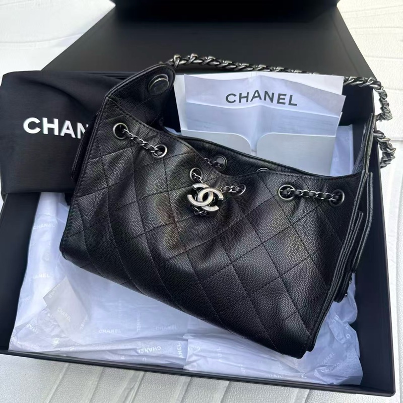 《香港正單》Chanel mini25bag黑色銀扣做舊斷貨王‼️-0