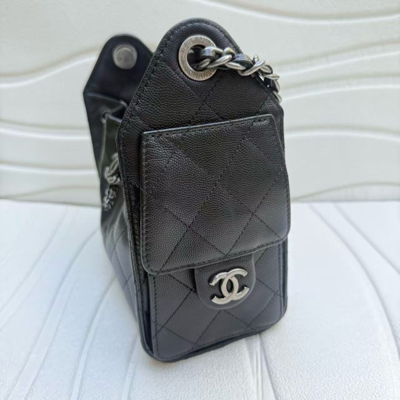 《香港正單》Chanel mini25bag黑色銀扣做舊斷貨王‼️-2