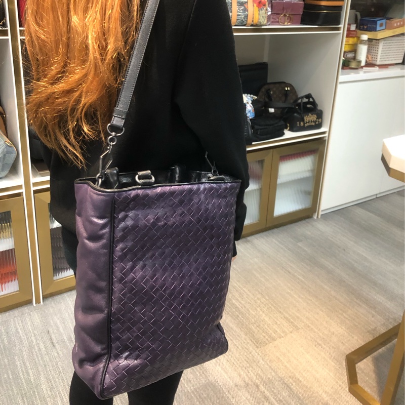 BV 紫色編織Tote 2way XA124-13
