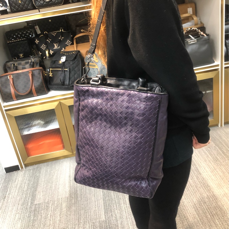 BV 紫色編織Tote 2way XA124-14