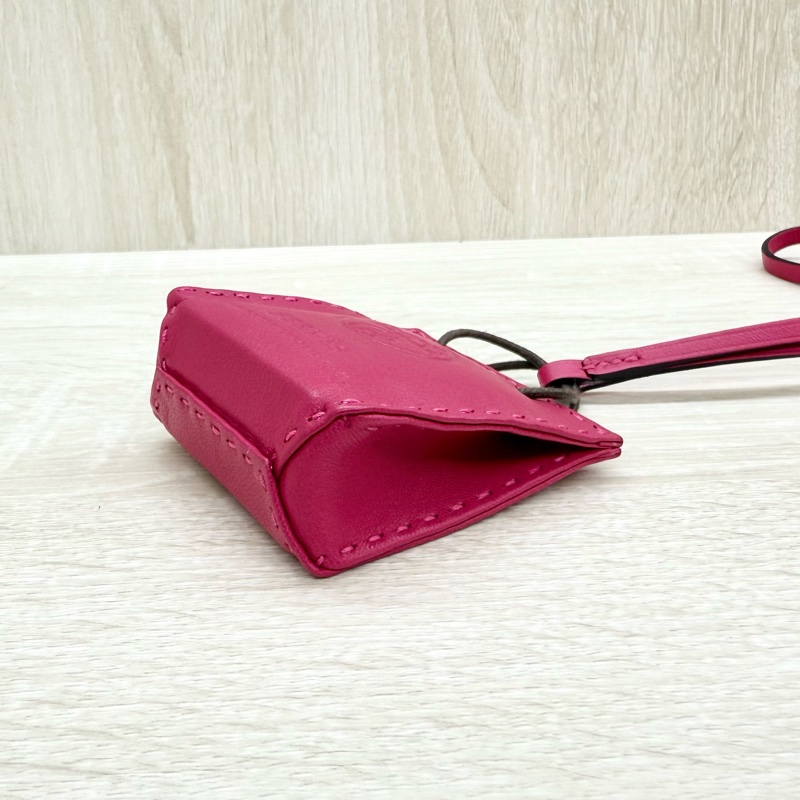 HERMES 桃色紙袋樣式吊飾-2