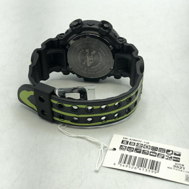 卡西歐 G-SHOCK FROGMAN GW-8200TPF-1JR 手錶,黑色/綠色配色,毒箭蛙圖案-3