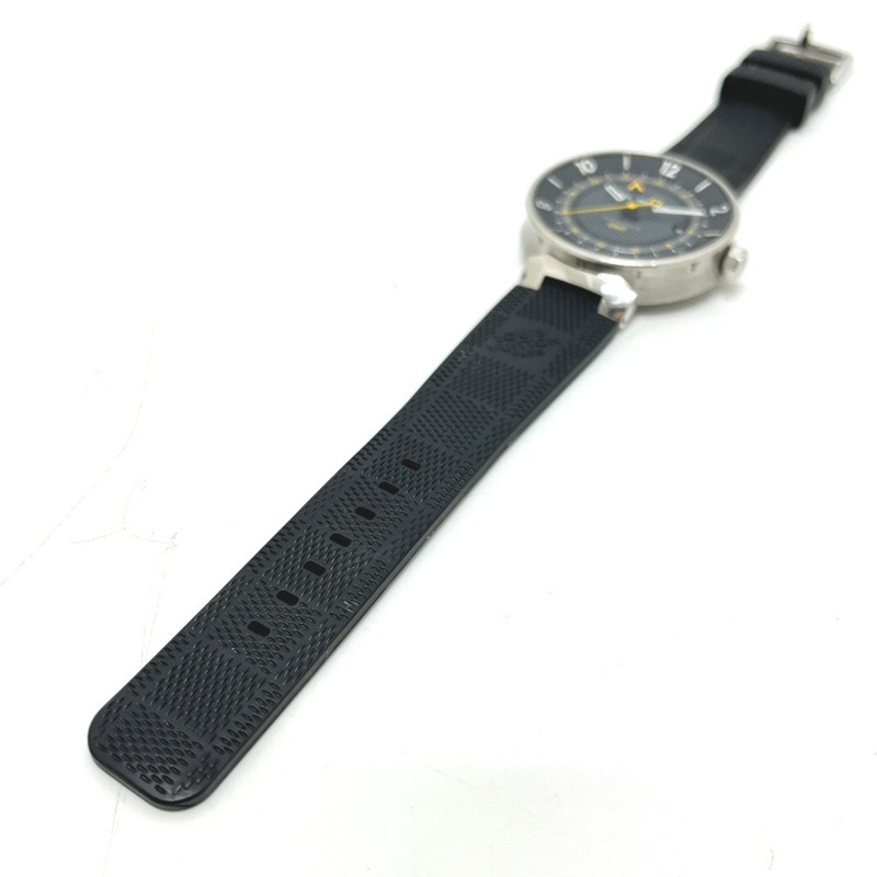 路易威登 Q8D30 Tambour Moon GMT 自動腕錶,不鏽鋼材質,男士,銀色-10