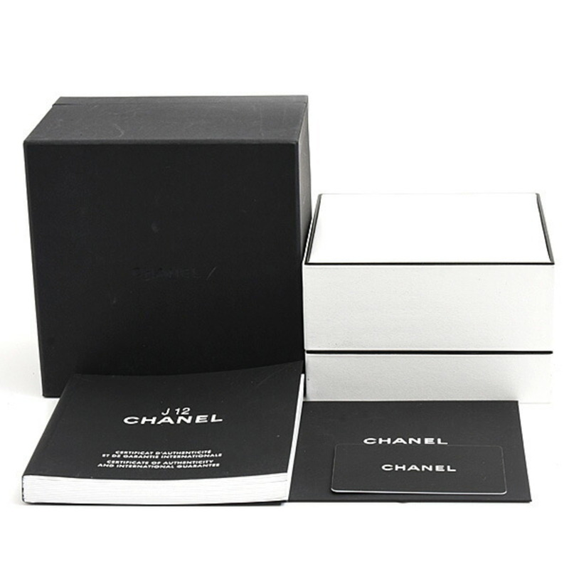 香奈兒女錶 J12 12P 鑲鑽電池驅動白色錶盤陶瓷錶殼 CE CHANEL H1628-9